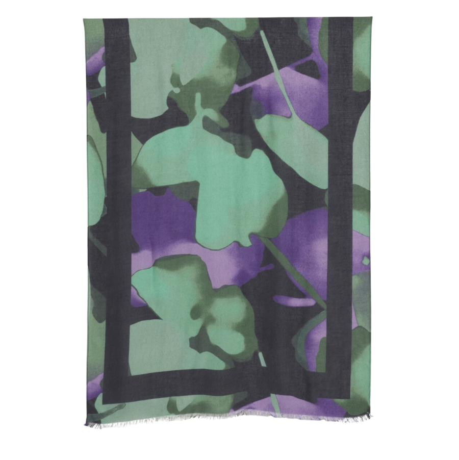 Floral Watercolor Oblong Scarf